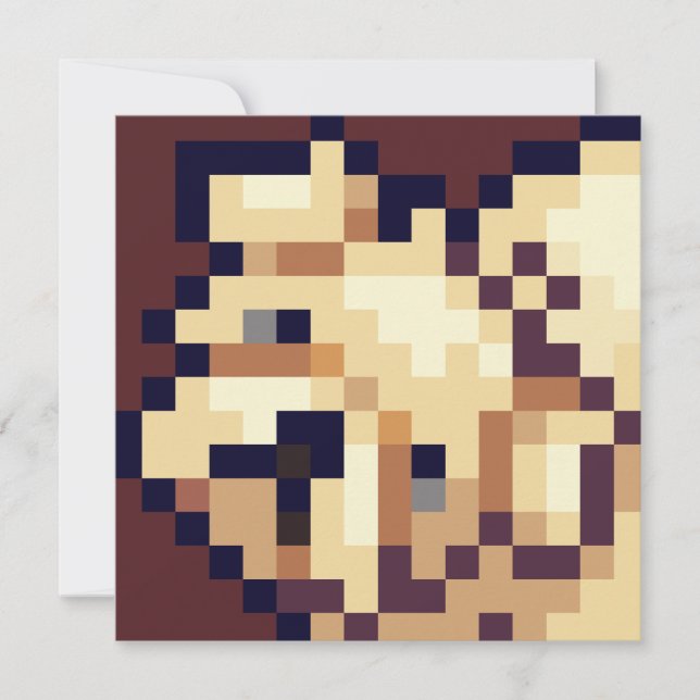 Tarjeta Begging puppy card pixel (Anverso)