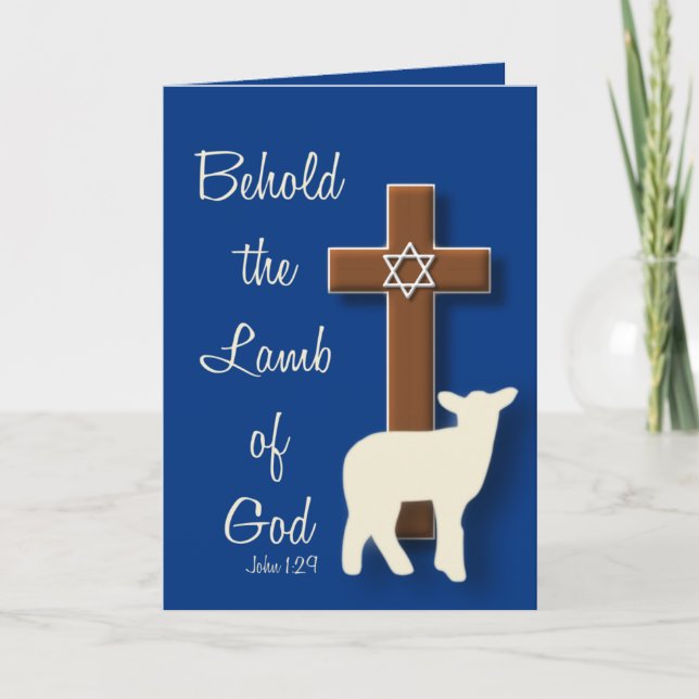 Tarjeta Behold el cordero… Passover (Anverso)