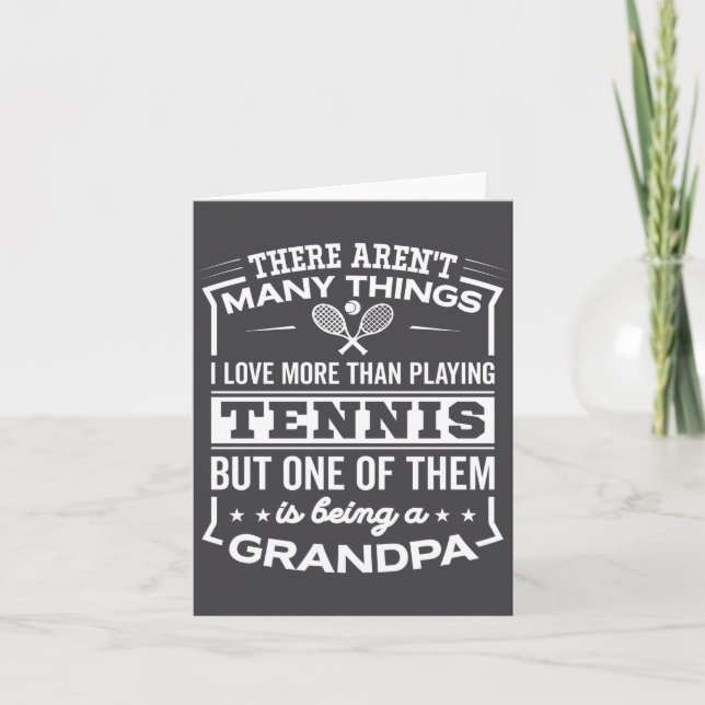 Tarjeta Being A Tennis Grandpa Funny Old Man  (Anverso)