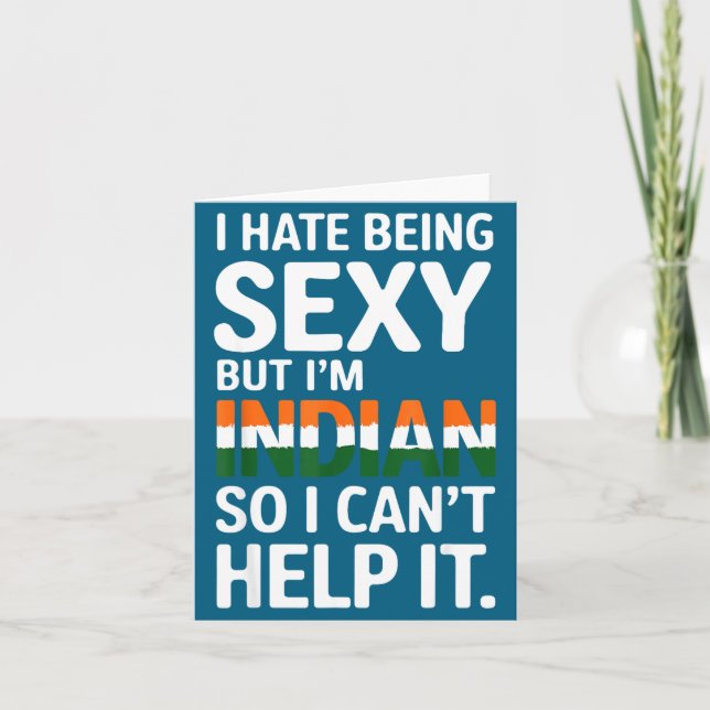 Tarjeta Being Y Indian Funny India  (Anverso)