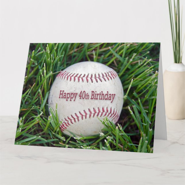 Tarjeta béisbol-40.º cumpleaños (Anverso)