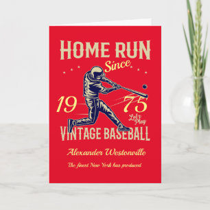 Tarjeta Béisbol Añadir tu nombre Año Mensaje de cumpleaños