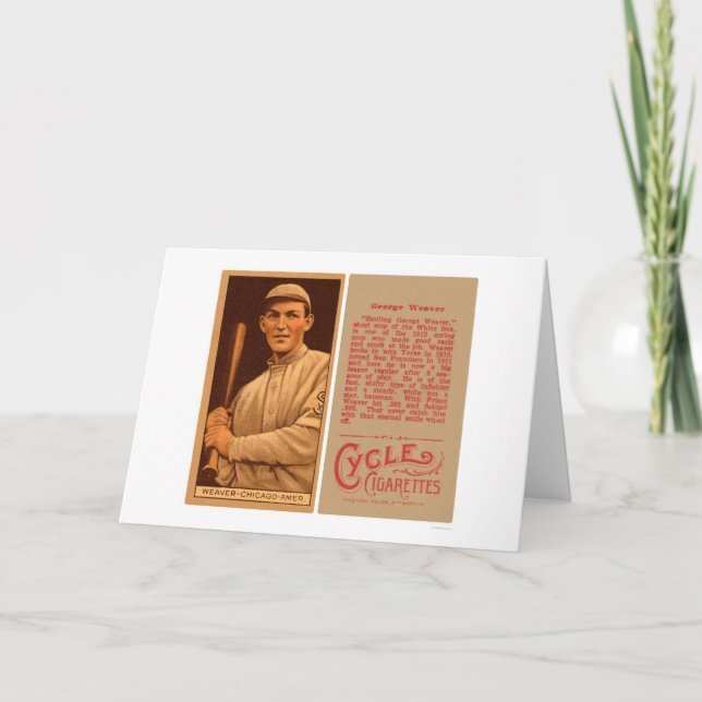 Tarjeta Béisbol Buck Weaver White Sox 1912 (Anverso)