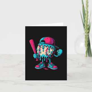 Tarjeta Béisbol Crema De Hielo Drip Jóvenes Niños Respeten