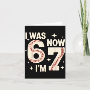 Tarjeta Béisbol cumpleaños 7 divertido 6 7 años tenía 6 7
