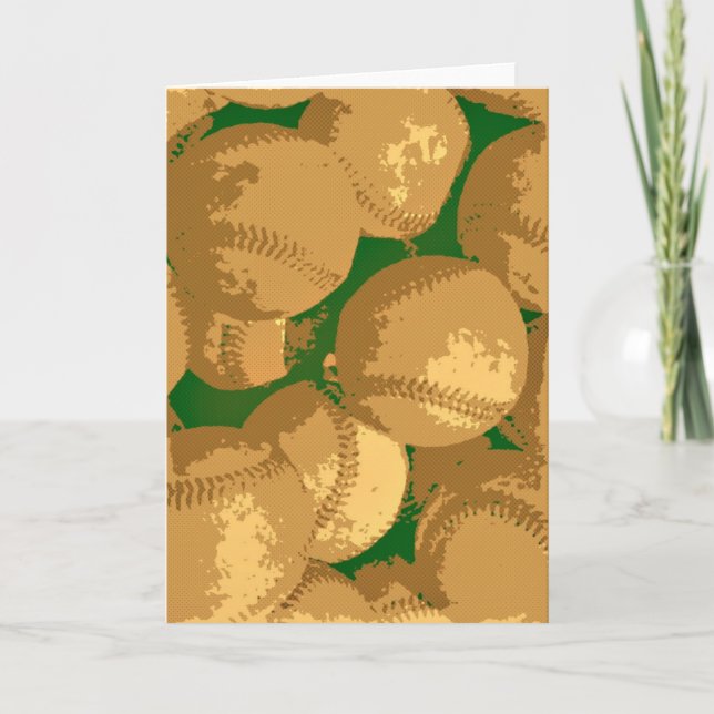 Tarjeta Béisbol de arte pop (Anverso)