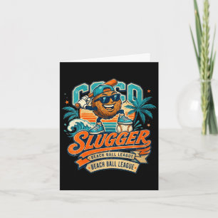 Tarjeta Béisbol de slugger coco para mujeres deportes retr