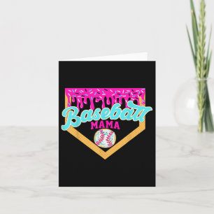 Tarjeta Béisbol del Día del Juego Mamá Helado Goteo Mamá d