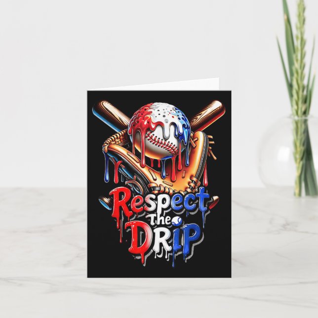 Tarjeta Béisbol Drip Boys Home Plate Respeto El Golpe 4 (Anverso)