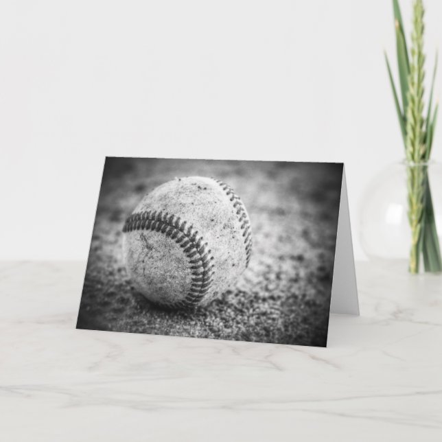 Tarjeta Béisbol en blanco y negro (Anverso)