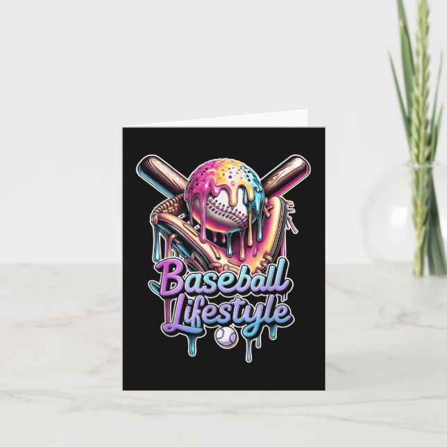 Tarjeta Béisbol Estilo de vida Ice Cream Drin Hombres Niño (Anverso)