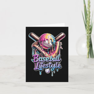 Tarjeta Béisbol Estilo de vida Ice Cream Drin Hombres Niño