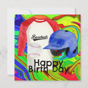 Tarjeta Béisbol: Feliz cumpleaños a jugador de béisbol