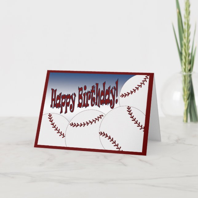 Tarjeta Béisbol - ¡Feliz cumpleaños del mayor fanático! (Anverso)