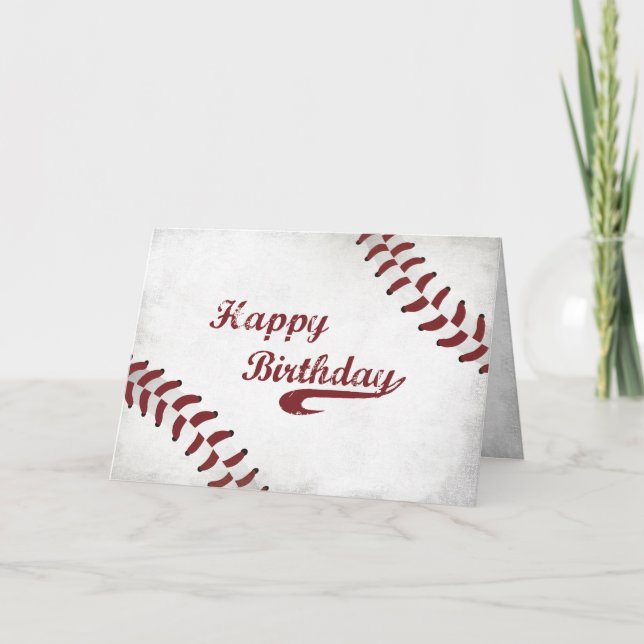 Tarjeta Béisbol grande de cumpleaños, general (Anverso)