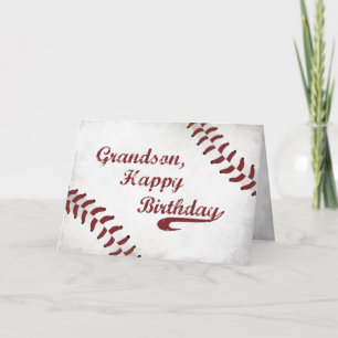 Tarjeta Béisbol grande del Grunge del cumpleaños del
