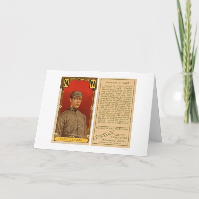 Tarjeta Béisbol Hick Cady Newark 1911 (Anverso)