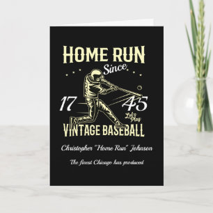 Tarjeta Béisbol Home Run Retro Cumpleaños