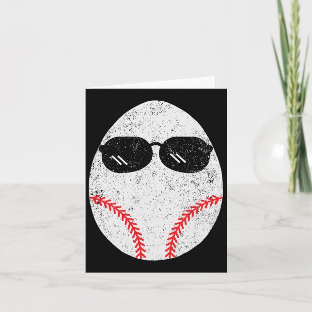 Tarjeta Béisbol Huevo de Pascua Gafas de sol Mujeres Hombr (Anverso)
