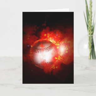 Tarjeta Béisbol llameante