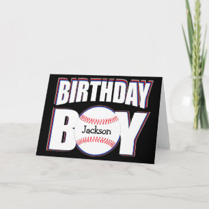 Tarjeta Béisbol Nacimiento Niño Personalizado Jugador Nomb