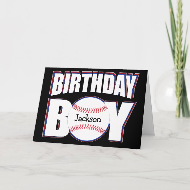 Tarjeta Béisbol Nacimiento Niño Personalizado Jugador Nomb (Anverso)
