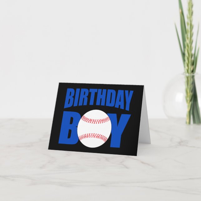 Tarjeta Béisbol niño de cumpleaños Fiesta jugador de béisb (Anverso)