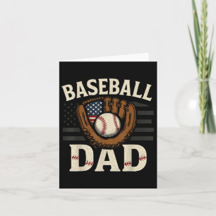 Tarjeta Béisbol Papá Padres Día Estadounidense Bandera Hom