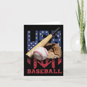 Tarjeta Béisbol Patriótico 4 De Julio Hombres Estadouniden
