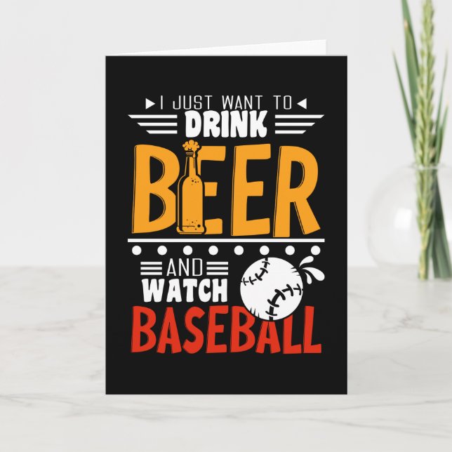 Tarjeta Béisbol Y Cerveza (Anverso)