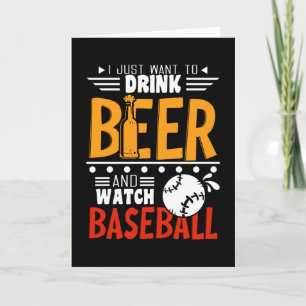 Tarjeta Béisbol Y Cerveza
