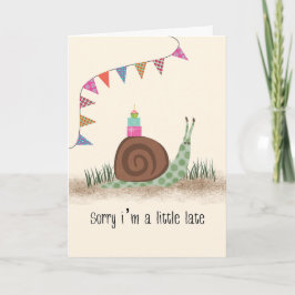 Tarjeta Belated Birthday Snail