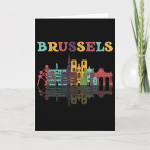 Tarjeta Bélgica Bruselas Viaje Vacaciones Familiares Europ