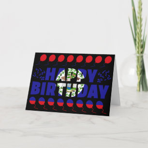 Tarjeta Belice Bandera Patriótica Cumpleaños