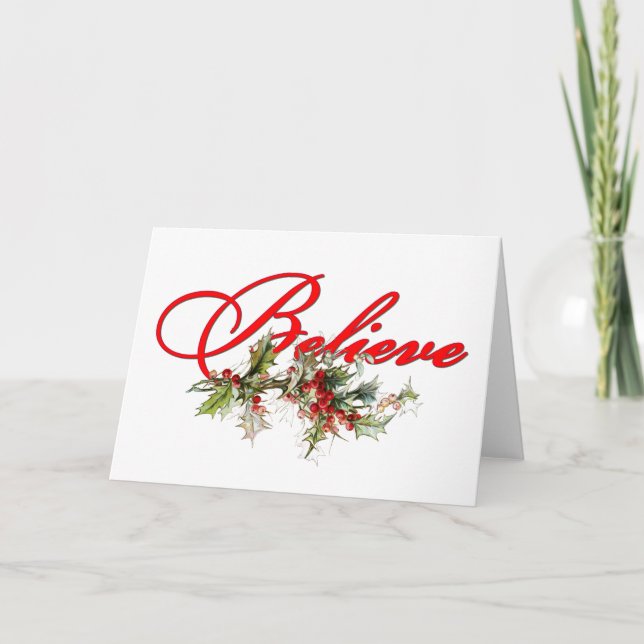Tarjeta Believe holly (Anverso)