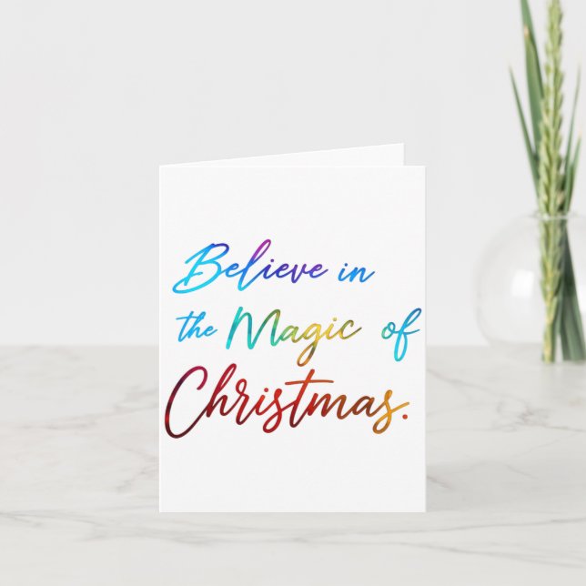 Tarjeta Believe In The Magic Of Christmas  (Anverso)