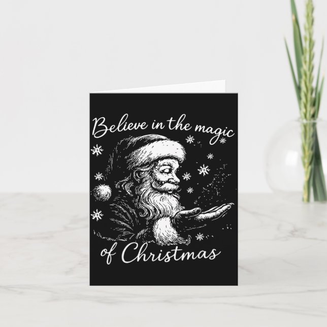 Tarjeta Believe In The Magic Of Christmas, Funny Christmas (Anverso)