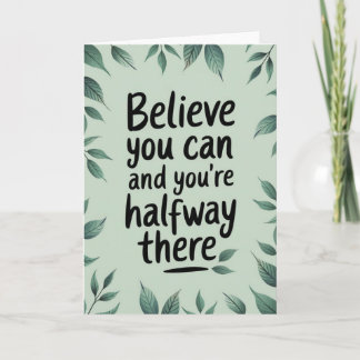 Tarjeta "Believe You Can" Motivational Quote Card