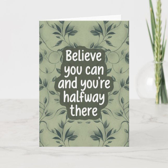 Tarjeta "Believe You Can" Motivational Quote Card (Anverso)