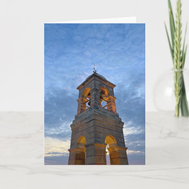 Tarjeta Bell Tower Atenas Grecia (Anverso)
