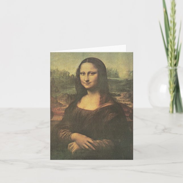 Tarjeta Bella Artes de la Mona Lisa Leonardo da Vinci (Anverso)