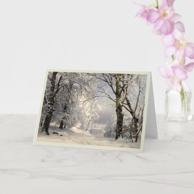 Tarjeta Bella Artes de los bosques de invierno (Orquídea)