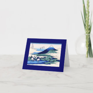 Tarjeta Bella Artes japonés Umegawa Hokusai