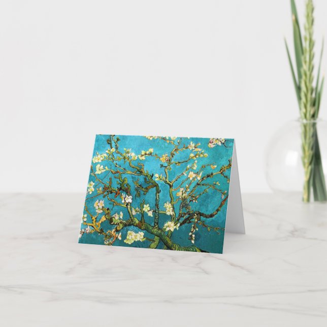 Tarjeta Bella Artes Van Gogh Blossoming Almond Tree (F671) (Anverso)