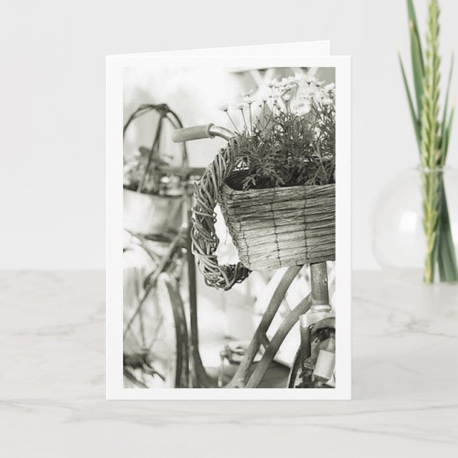 TARJETA BELLA BICICLETA DE CUMPLEAÑOS DE BICICLETA A MI ME (Anverso)