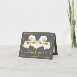 Tarjeta Bella Calla Blanca Lilies Moda Floral Gracias