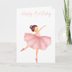 Tarjeta Bella Ilustración Pequeña Ballerina, niños