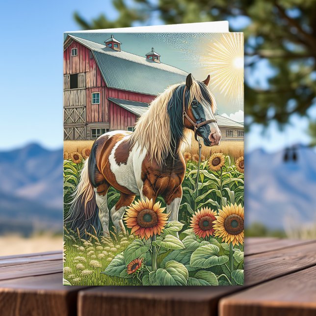 Tarjeta Bella temática de caballo | Cumpleaños (Subido por el creador)