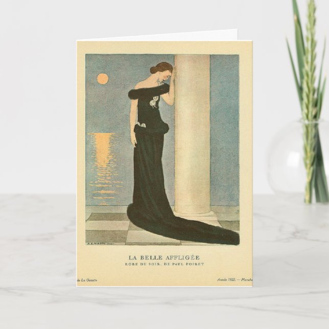 Tarjeta Belleza Affligee del La del ~ del ilustracion del (Anverso)