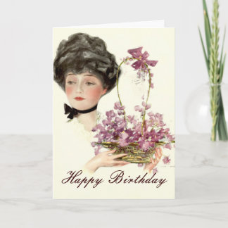 Tarjeta Belleza con flores Feliz cumpleaños